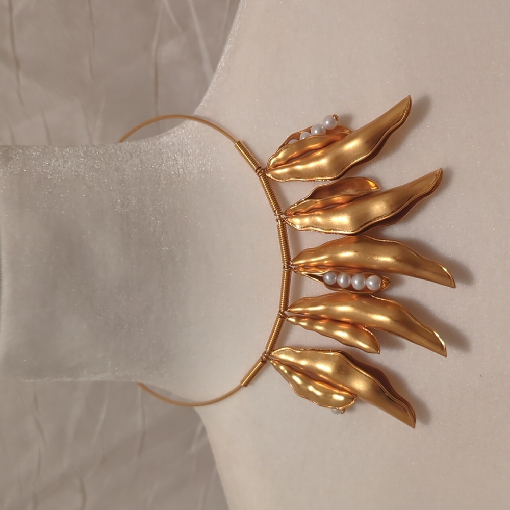 Tory Burch Gold & Pearl Choker Statement Necklace, NWT